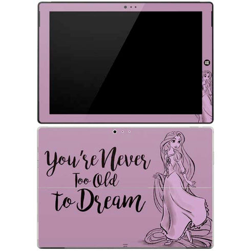 Disney Princess Rapunzel Never Too Old To Dream Art Surface Pro 3 Skin